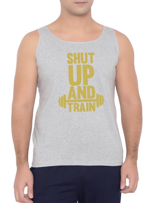 grey cotton blend vest - 15360844 - Standard Image - 1
