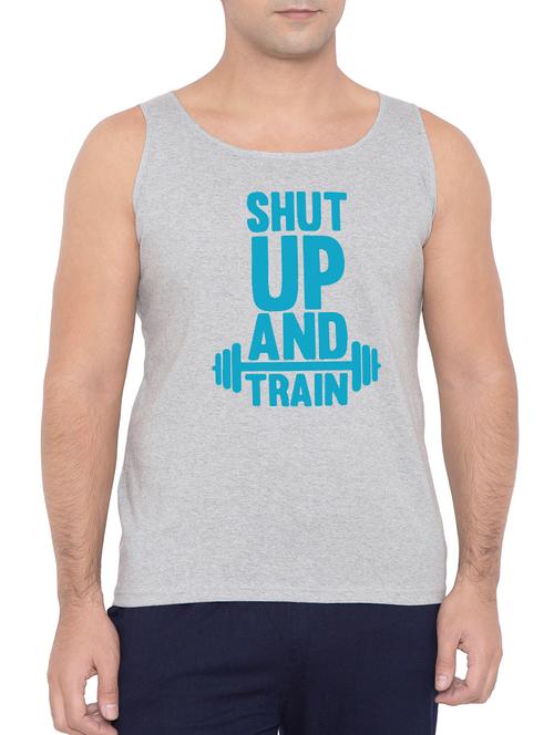 grey cotton blend vest - 15360846 - Standard Image - 1