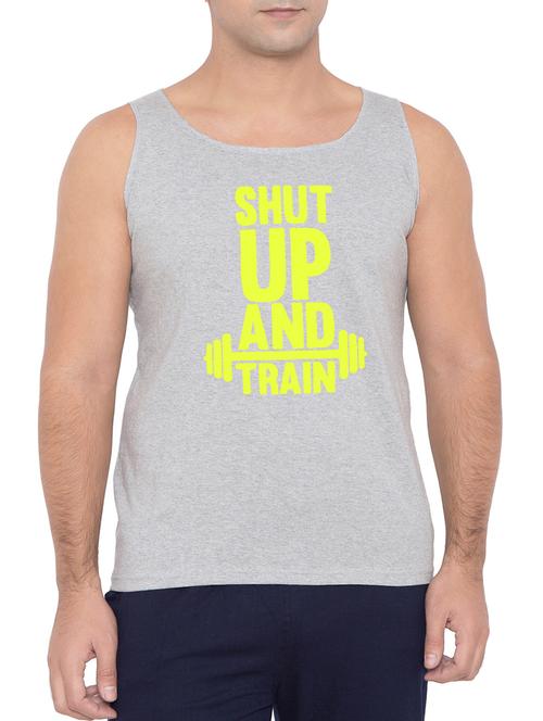 grey cotton blend vest - 15360847 - Standard Image - 1