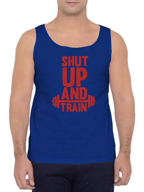blue cotton blend vest - 15360851 - Standard Image - 1