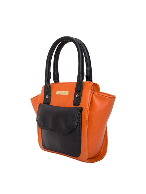 orange leatherette (pu) regular handbag - 15361368 - Standard Image - 1