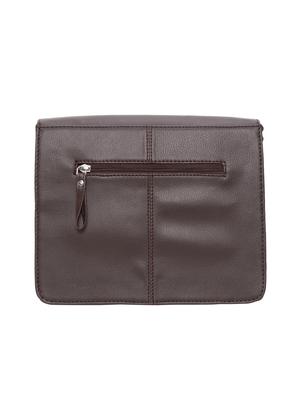 brown leatherette (pu) regular sling bag - 15361436 - Standard Image - 2