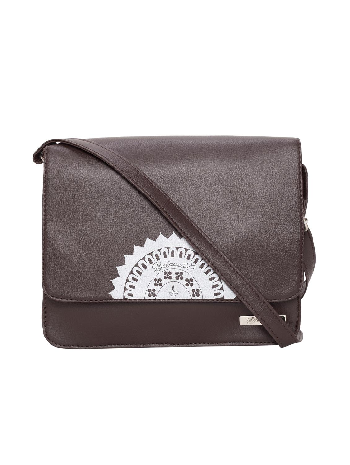 brown leatherette (pu) regular sling bag - 15361436 - Zoom Image - 1