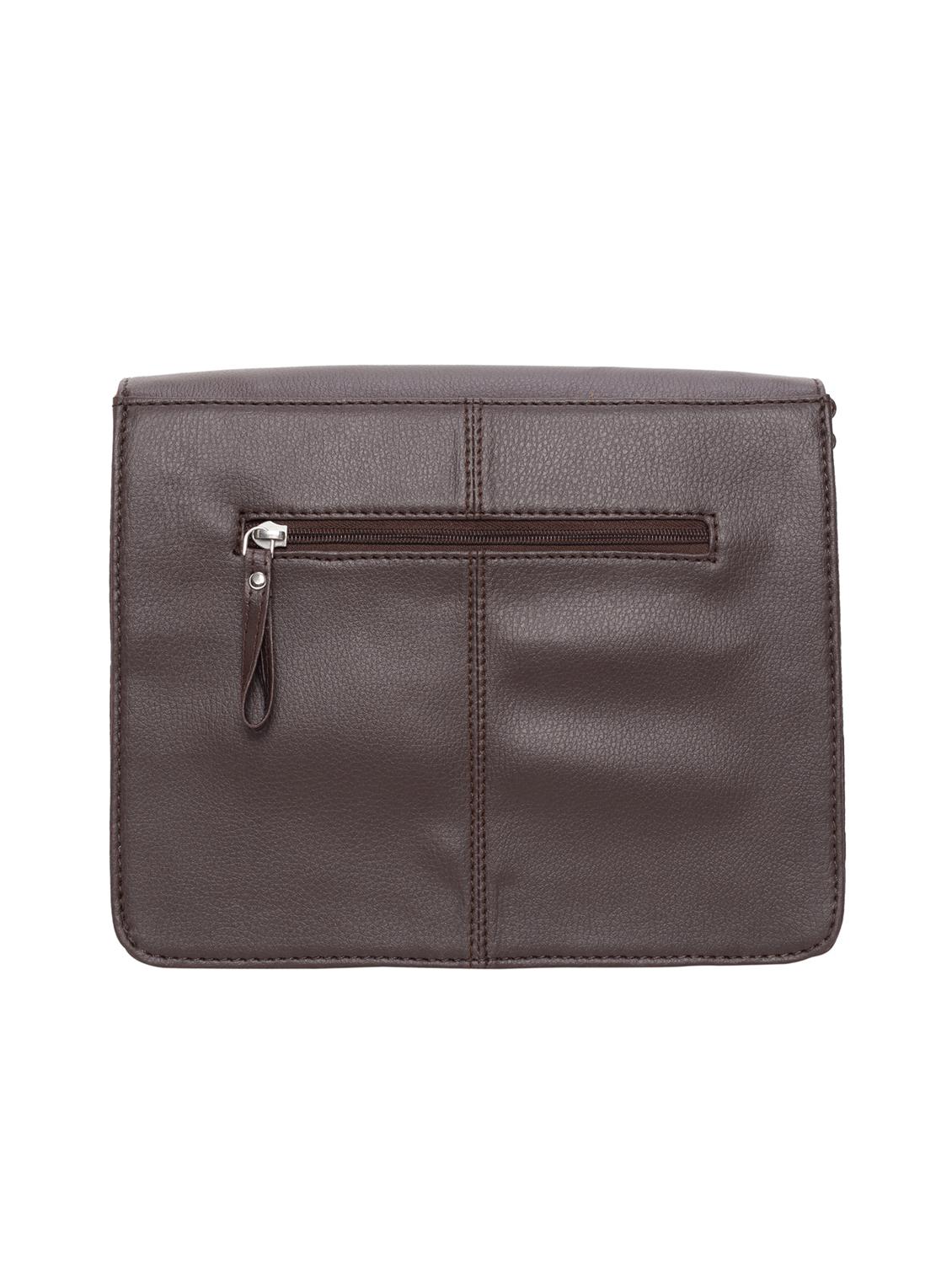brown leatherette (pu) regular sling bag - 15361436 - Zoom Image - 2