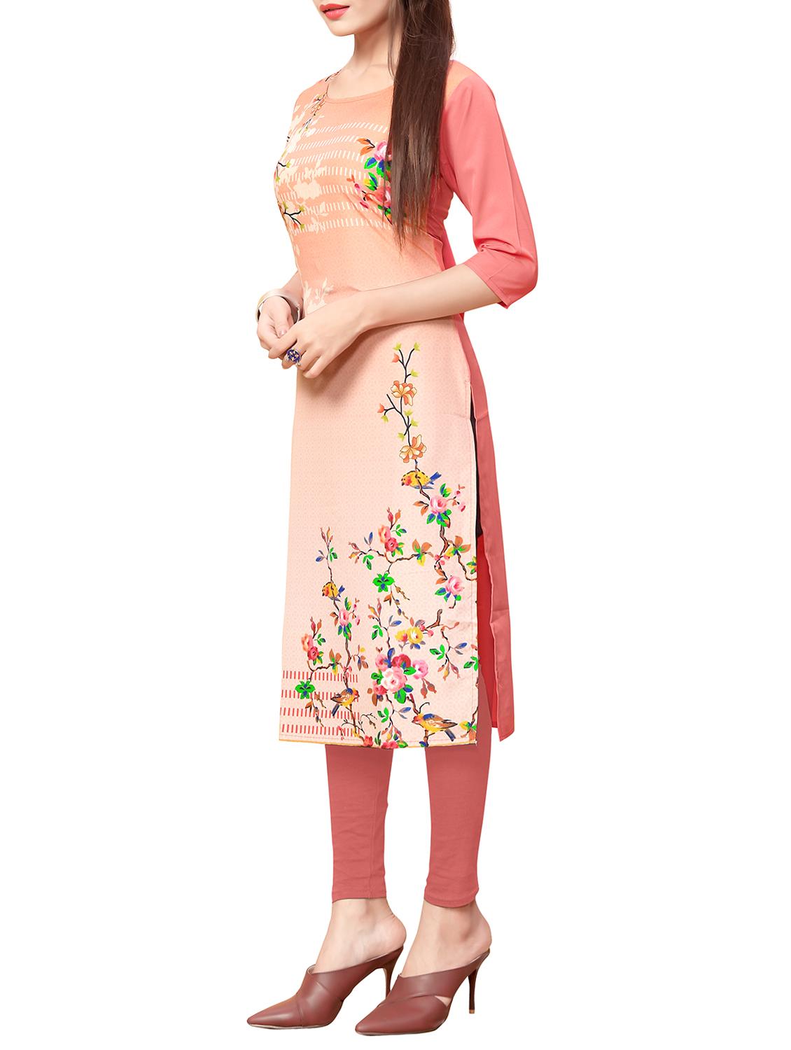 floral print straight kurta - 15361691 - Zoom Image - 2