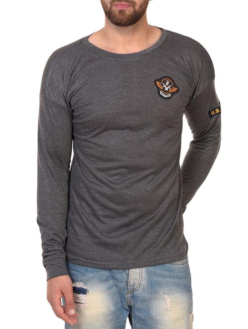 grey cotton blend t-shirt - 15361717 - Standard Image - 1