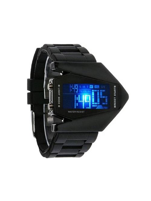black leather latest digital watches for men - 15361765 - Standard Image - 1