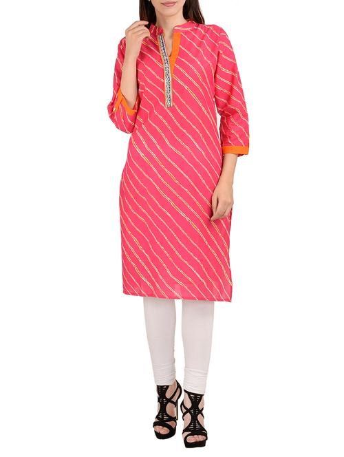leheriya straight kurta - 15362942 - Standard Image - 1