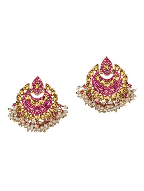 gold metal drop earring - 15363219 - Standard Image - 1