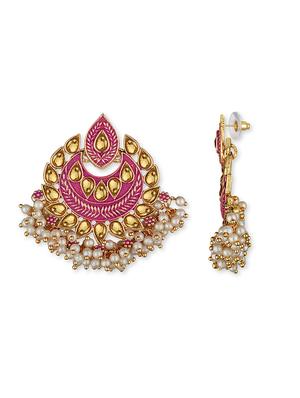 gold metal drop earring - 15363219 - Standard Image - 2