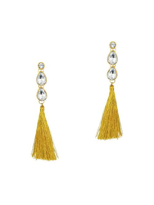 gold metal drop earring - 15363244 - Standard Image - 1