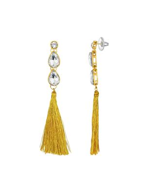 gold metal drop earring - 15363244 - Standard Image - 2