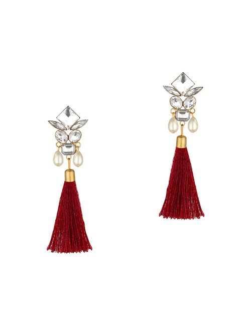 gold metal drop earring - 15363251 - Very Small Image - 1