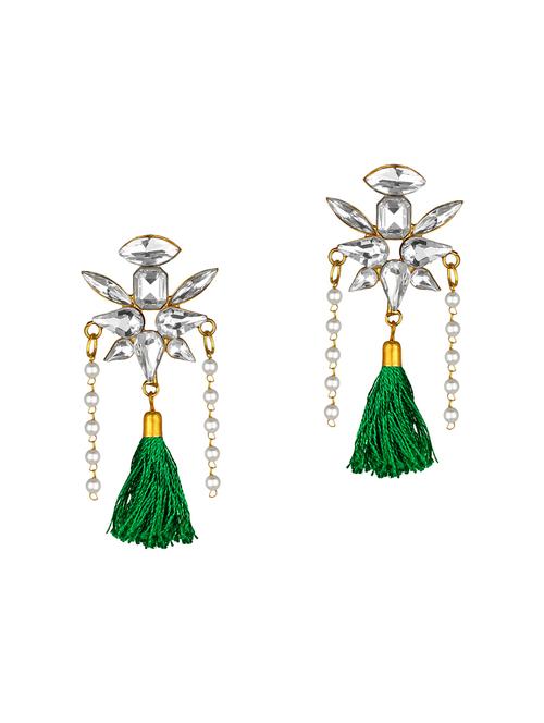 gold metal drop earring - 15363254 - Standard Image - 1