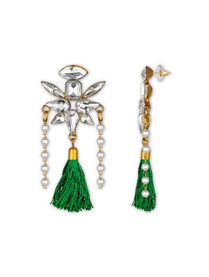 gold metal drop earring - 15363254 - Standard Image - 2