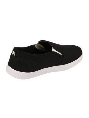black canvas casual slip ons - 15363378 - Standard Image - 2