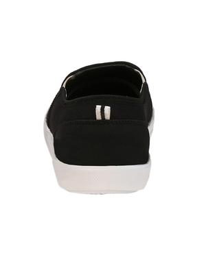 black canvas casual slip ons - 15363378 - Standard Image - 3