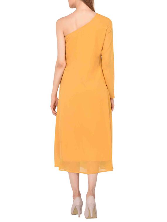 single shoulder embroidered dress - 15363403 - Zoom Image - 3