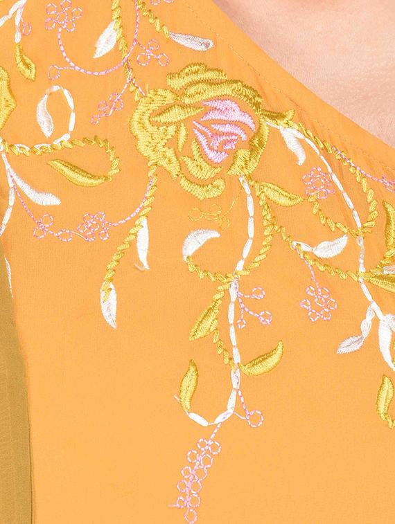 single shoulder embroidered dress - 15363403 - Zoom Image - 4