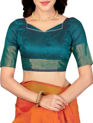 delicate golden border embroidered saree with blouse - 15363731 - Standard Image - 3