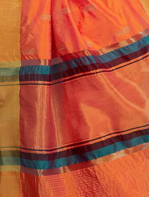 delicate golden border embroidered saree with blouse - 15363731 - Standard Image - 4