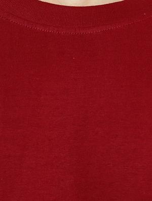 maroon cotton t-shirt - 15364033 - Standard Image - 4