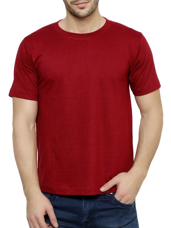 maroon cotton t-shirt - 15364033 - Zoom Image - 1