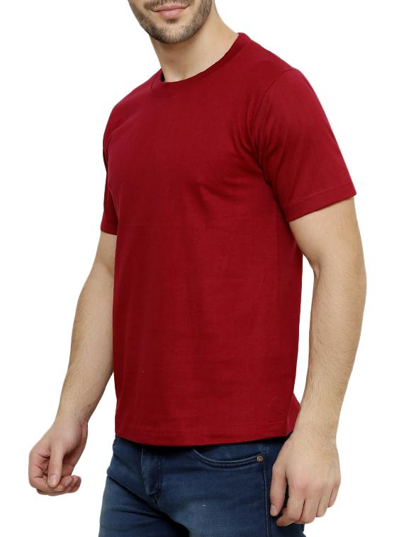 maroon cotton t-shirt - 15364033 - Zoom Image - 2