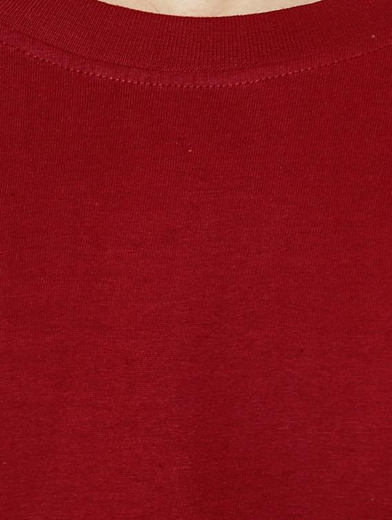 maroon cotton t-shirt - 15364033 - Zoom Image - 4