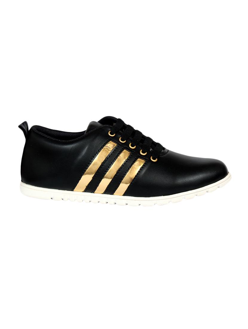 black leatherette lace up sneaker - 15364743 - Zoom Image - 2
