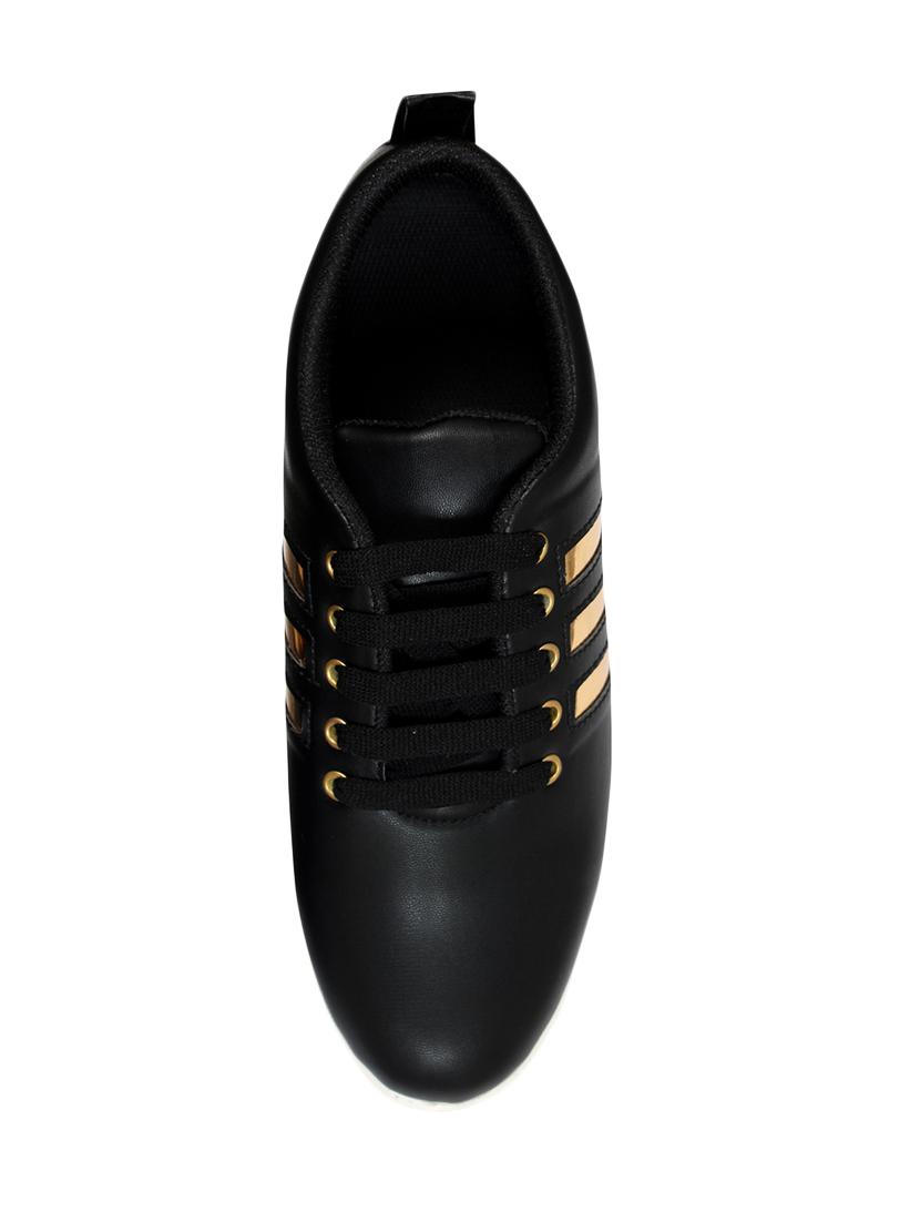 black leatherette lace up sneaker - 15364743 - Zoom Image - 4