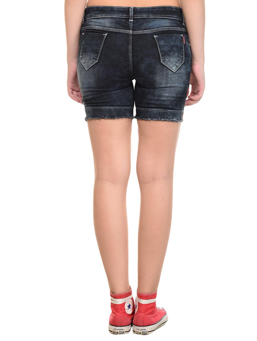raw edge denim shorts - 15364752 - Zoom Image - 2