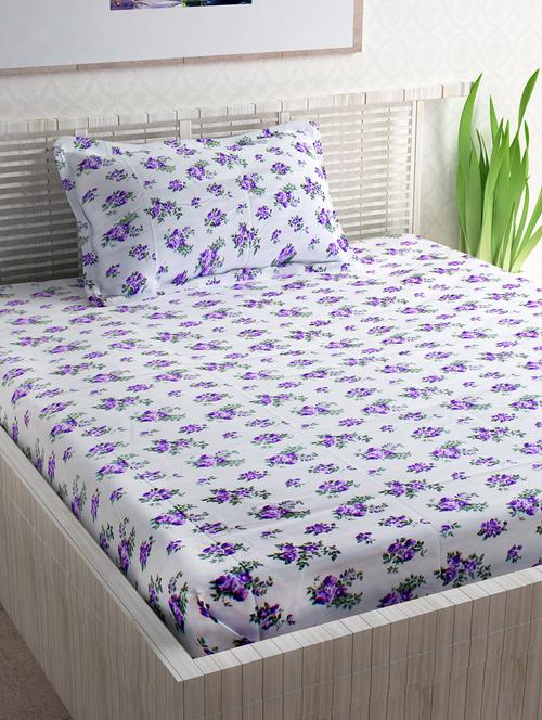 100% cotton 120tc single bedsheet with 1 pillow cover - 15365725 - Standard Image - 1