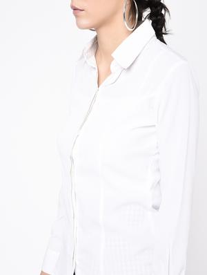 concealed placket solid shirt - 15366975 - Standard Image - 3
