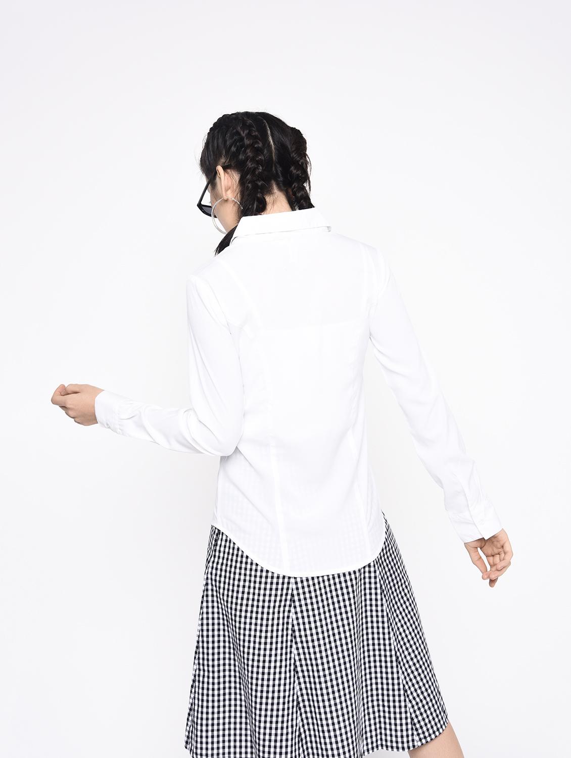 concealed placket solid shirt - 15366975 - Zoom Image - 4