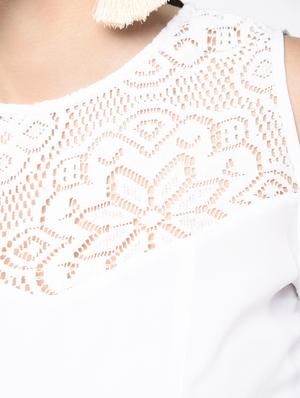 cold shoulder lace panel top - 15366993 - Standard Image - 5