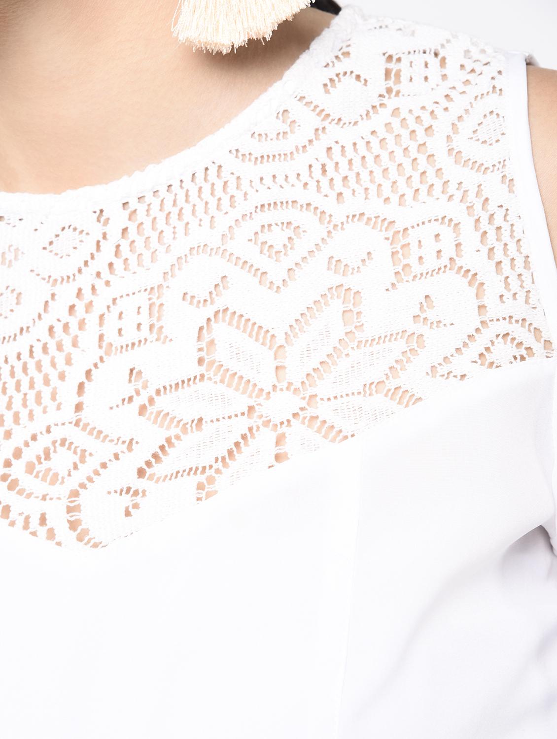 cold shoulder lace panel top - 15366993 - Zoom Image - 5
