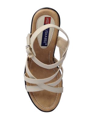 beige ankle strap sandals - 15367069 - Standard Image - 4