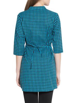 tie back checkered tunic - 15367082 - Standard Image - 3