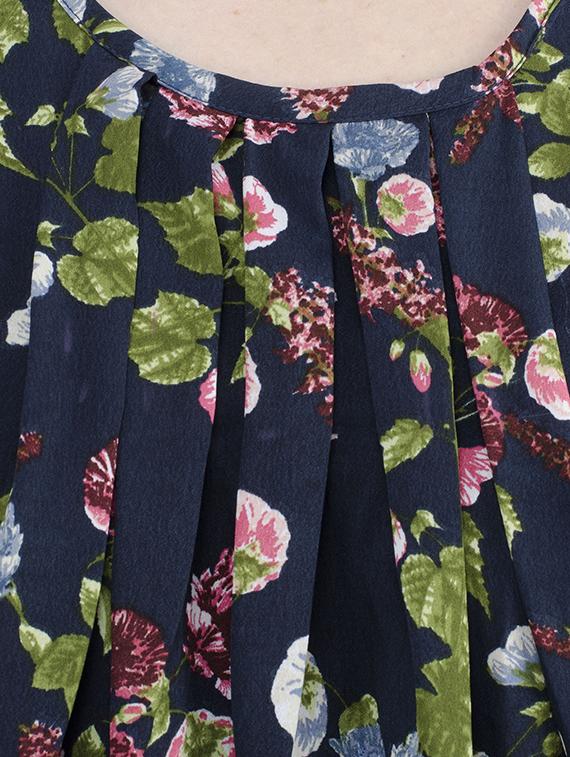 floral pleated blouson top - 15367599 - Zoom Image - 4