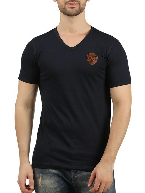 navy blue cotton t-shirt - 15367608 - Standard Image - 1