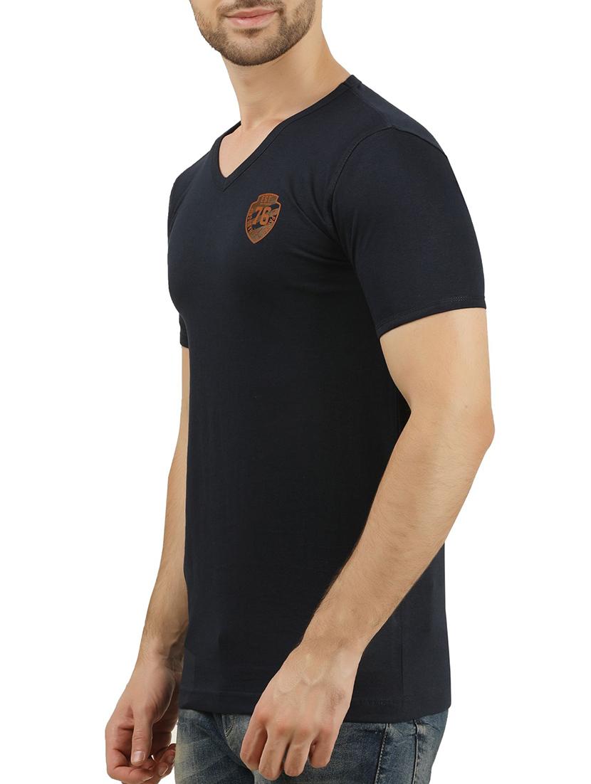navy blue cotton t-shirt - 15367608 - Zoom Image - 2