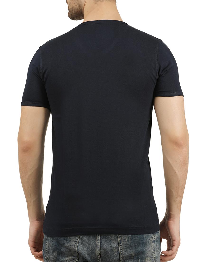 navy blue cotton t-shirt - 15367608 - Zoom Image - 3
