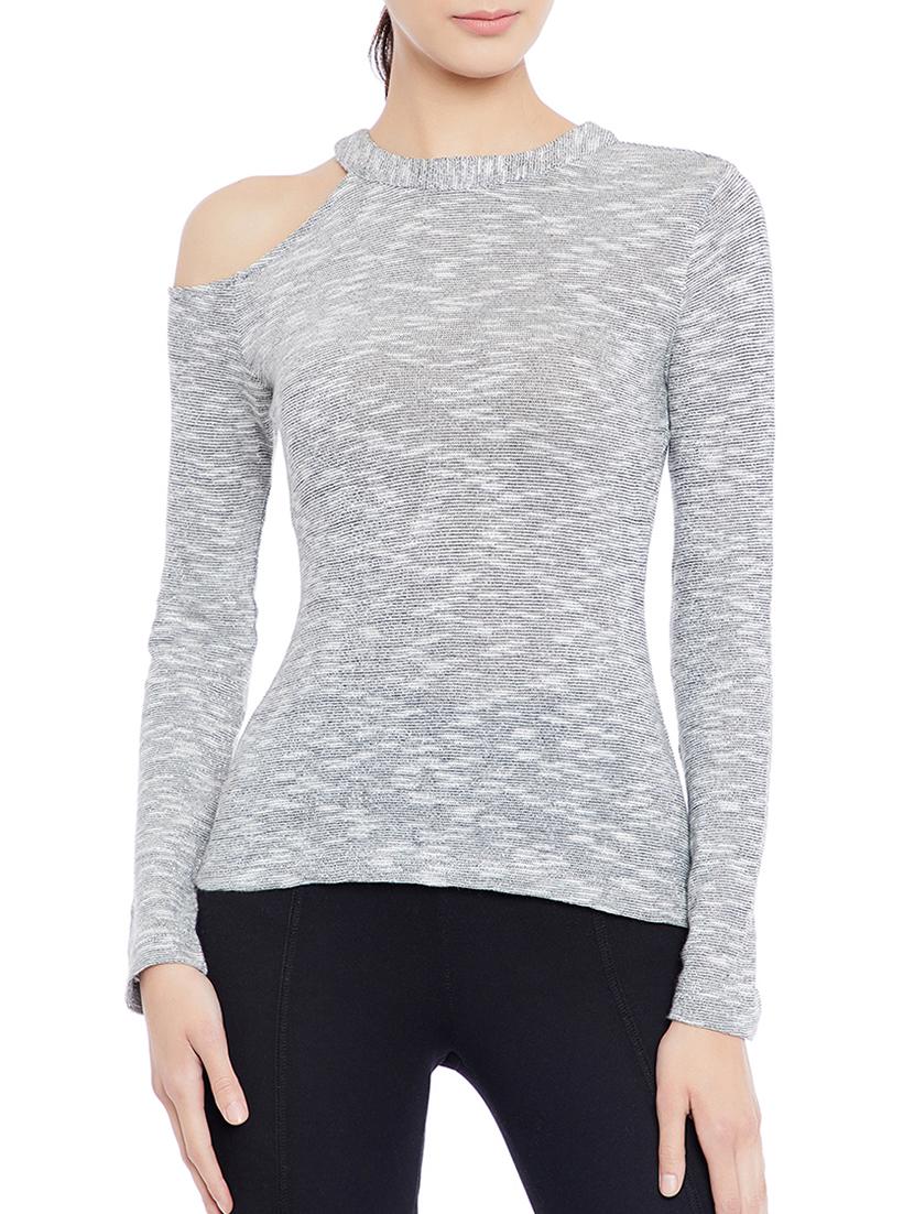 single cold shoulder knitted top - 15367887 - Zoom Image - 1