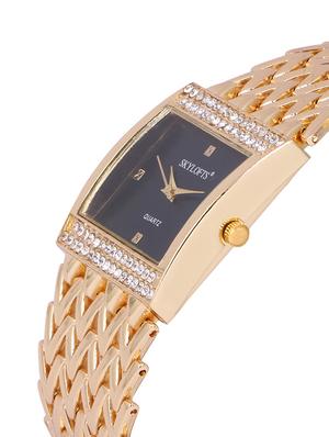 skylofts 18k gold plated metallic strap bracelet women watch - 15371124 - Standard Image - 2