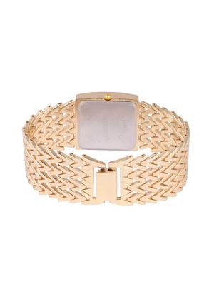 skylofts 18k gold plated metallic strap bracelet women watch - 15371124 - Standard Image - 3