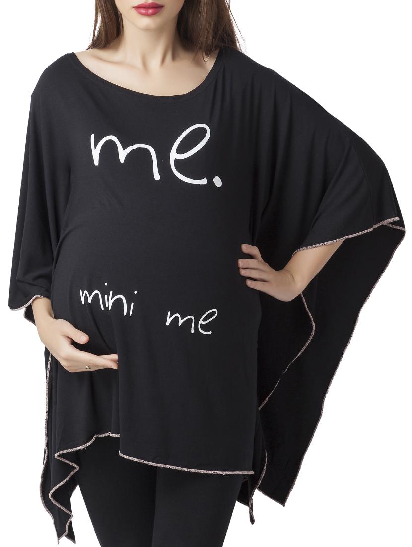 Printed maternity wear poncho - 15376026 - Zoom Image - 1