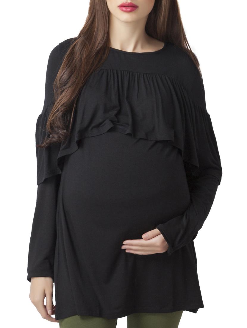 ruffle detail maternity wear tunic - 15376027 - Zoom Image - 1