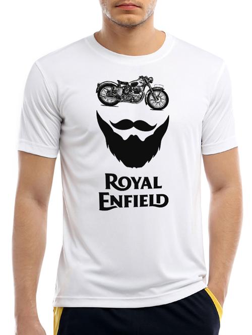 white polyester chest print t-shirt - 15376092 - Standard Image - 1