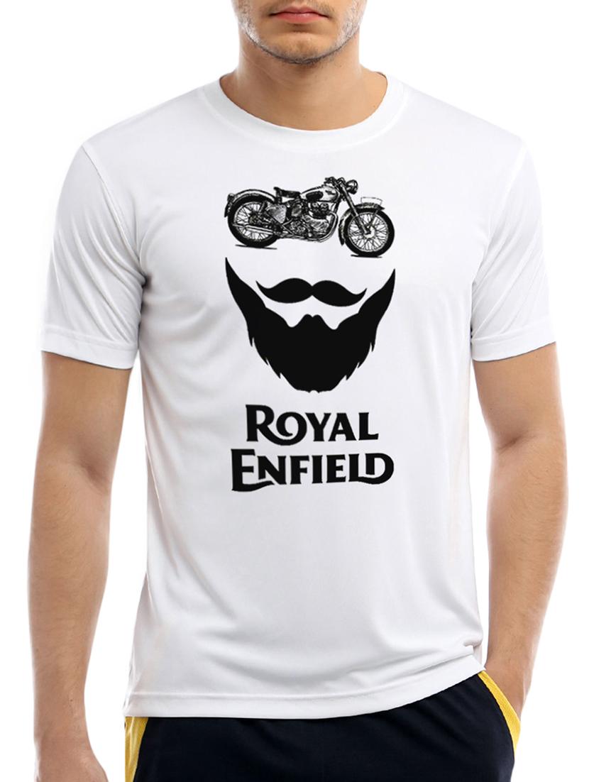 white polyester chest print t-shirt - 15376092 - Zoom Image - 1